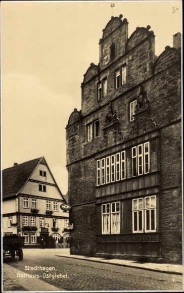 PC Stadthagen in Lower Saxony, town hall east gable