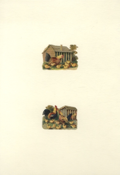 2 wafers chickens and chicks, each approx. 4 x 6 cm
