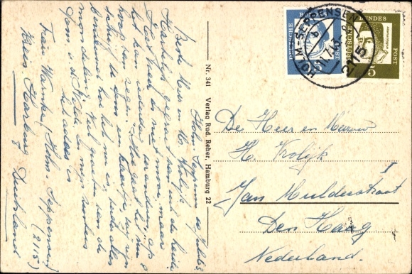 Postcard Holm Seppensen Buchholz in the North Heath, Seppensener Mühlenteich