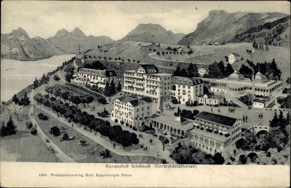 KP Emmetten Kt. Nidwalden, sanatorium Schöneck, Jezioro Czterech Kantonów