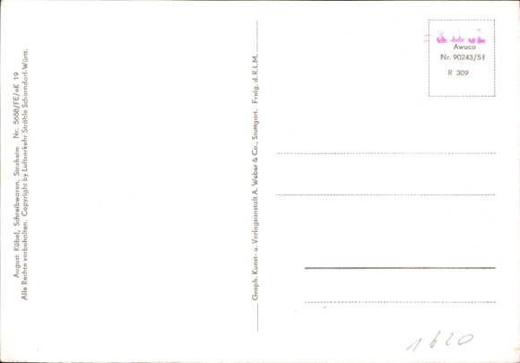 Postcard Sinzheim in Baden, aerial photograph