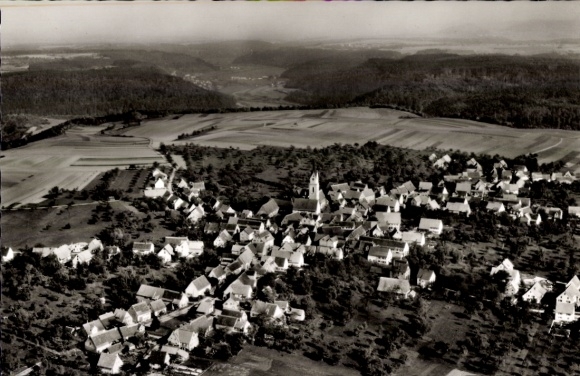 Ak Bierlingen Starzach in Württemberg, luchtfoto