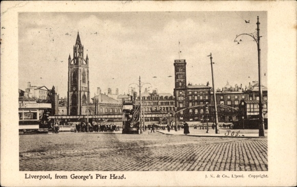 Postcard Liverpool Merseyside England, from George's Pier Head