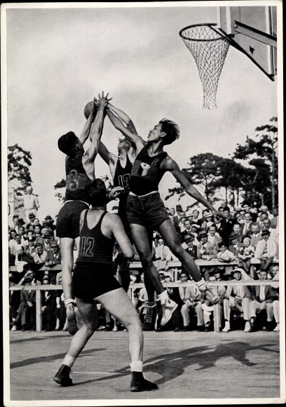 Collection picture Olympia 1936, basketball game Philippines against Morocco