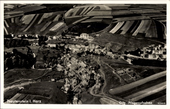 Ak Trautenstein Nordharz, totaalbeeld, luchtfoto