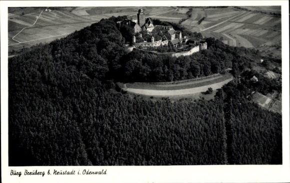 Postcard Neustadt Breuberg im Odenwald, Breuberg Castle, aerial photograph