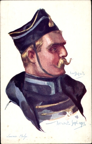 Artysta KP Dupuis, Em., belgijski ułan, belgijski żołnierz