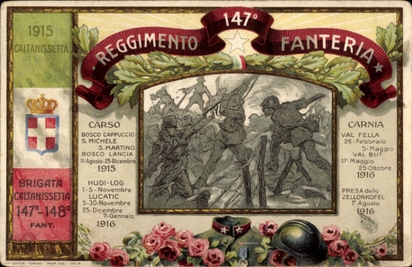 Ak Italienische Soldaten, Fahne, Infanterie-Regiment Nr. 147