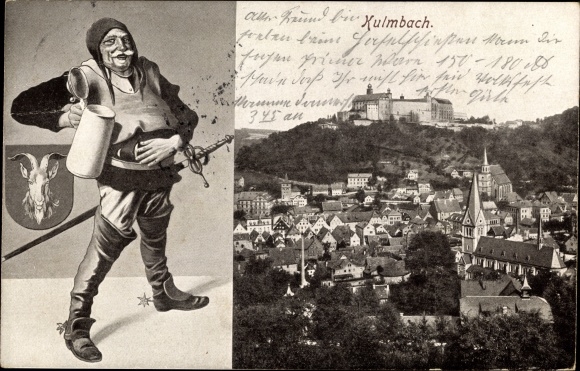 PC Kulmbach in Upper Franconia, general view, beer mug