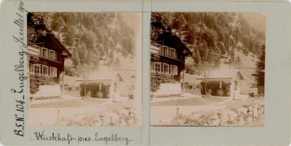 Stereo photo Zieblen Engelberg Kt. Obwalden Switzerland, economy, 1900