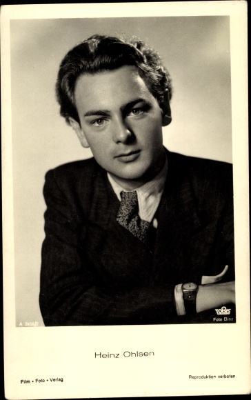 Postcard actor Heinz Ohlsen, portrait, suit