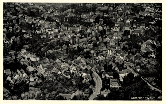 Ak Gütersloh in Westfalen, Fliegeraufnahme