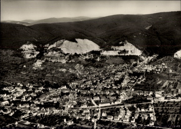 Postcard Dossenheim on the Bergstraße Baden, aerial view of Dossenheim, surrounding mountains, many houses