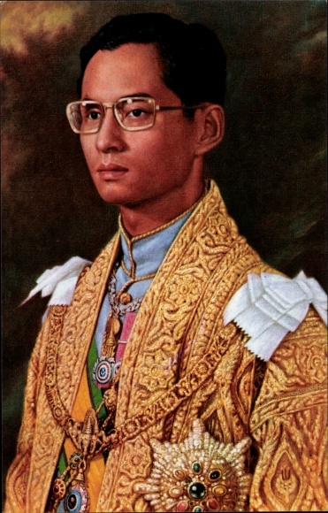 Postcard His Majesty King Bhumibol Adulyadej of Thailand