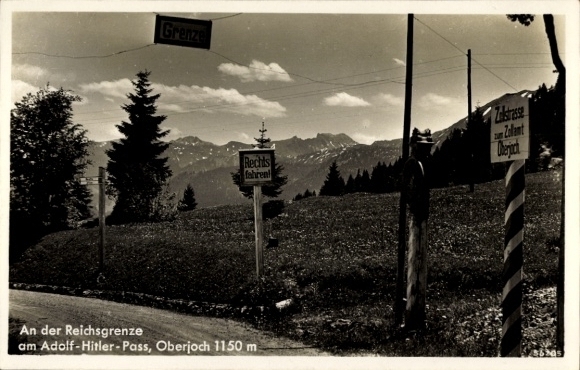 Postcard Oberjoch Bad Hindelang in Oberallgäu, Oberjochpass, Adolf Hitler Pass