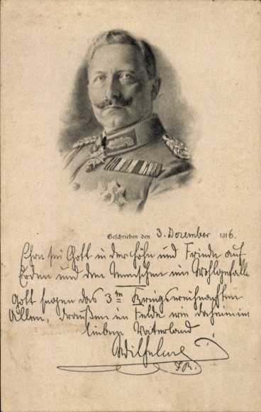 Ak Kaiser Wilhelm II, Portrait