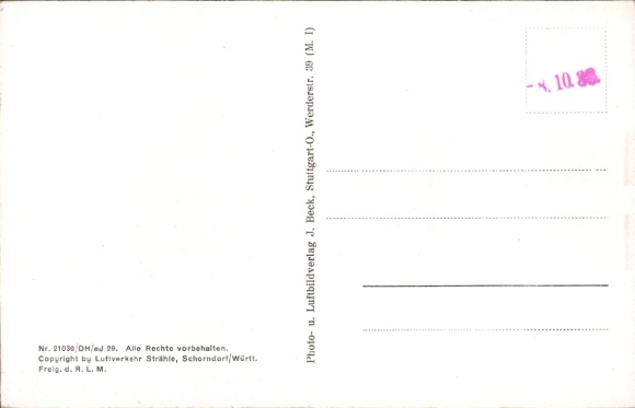 Postcard Nenningen Geislingen an der Steige, aerial photograph