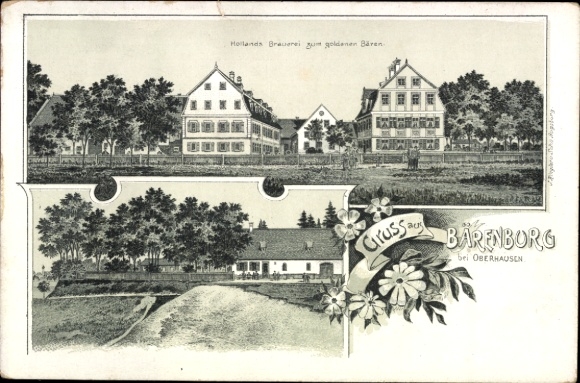 Chromo-Litho Oberhausen in the Ruhr area, Bärenburg, Golden Bear Brewery