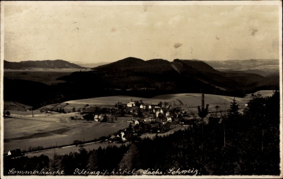 Photo Postcard Kleingiesshübel Reinhardtsdorf Schöna Saxon Switzerland, panorama