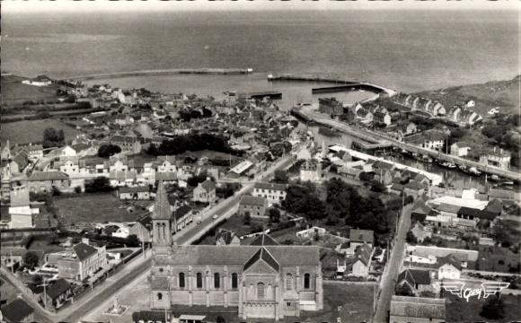Ak Port-en-Bessin Calvados, Gesamtansicht