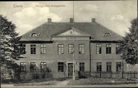 Postcard Esens in Ostfriesland, Royal District Court