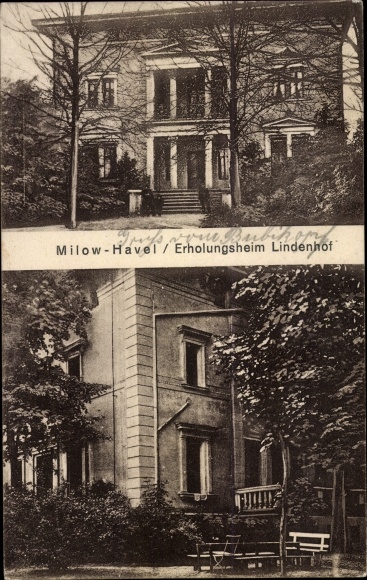 Postcard Milow in Havelland, convalescent home Lindenhof