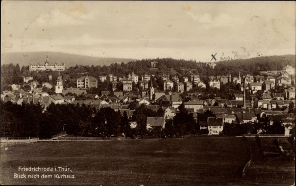 Postcard Friedrichroda in the Thuringian Forest, view of the Kurhaus