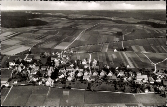 Postcard Weinried Oberschönegg, aerial photograph