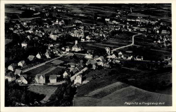 Ak Pegnitz in Oberfranken, Fliegeraufnahme