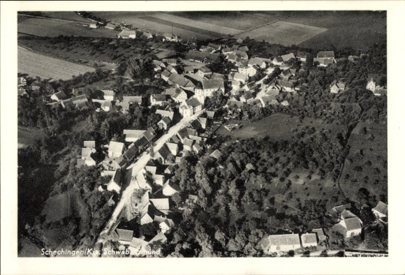 Ak Schechingen in Württemberg, Fliegeraufnahme