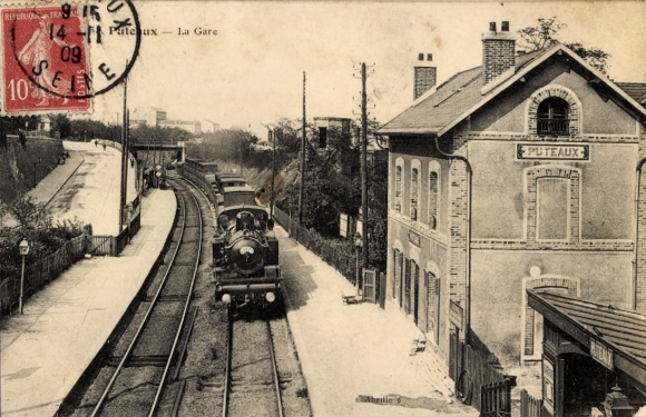 Postcard Puteaux Hauts de Seine, station track side
