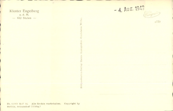 Postcard Großheubach am Main Lower Franconia, Engelberg Monastery, aerial photograph
