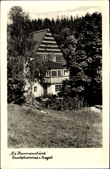 Postcard Kratzhammer Altenberg in the Ore Mountains, De Hammerschänk