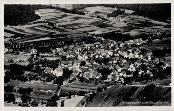 Ak Sindolsheim Rosenberg in Baden, Fliegeraufnahme