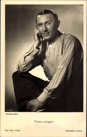 Postcard actor Theo Lingen, portrait