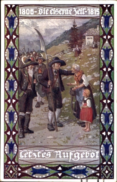 Künstler Ak Kutzer, Ernst, 1806 bis 1815, Die eiserne Zeit, Letztes Aufgebot