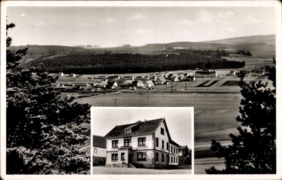 Ak Blumberg am Schwarzwald, Gesamtansicht, Gasthof zum Adler, Post