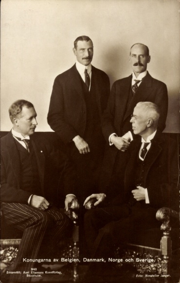 PCs King Gustav V of Sweden, Albert I of Belgium, Haakon VII of Norway, Christian X of Denmark