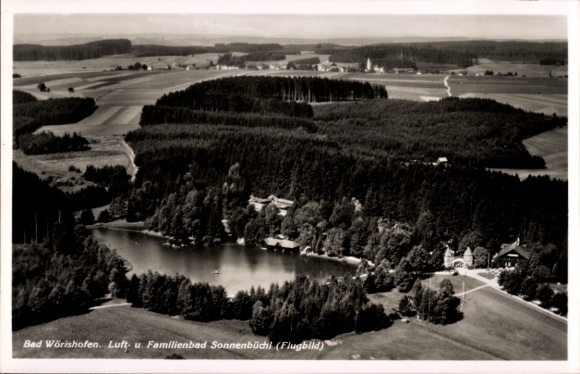 Postcard Bad Wörishofen in Unterallgäu, aerial photograph