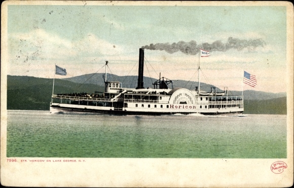 PC New York State USA, Steamer Horicon, Lake George