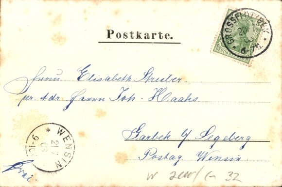 Postcard Hamburg Altona Groß Flottbek, villa colony, Chemnitz Street