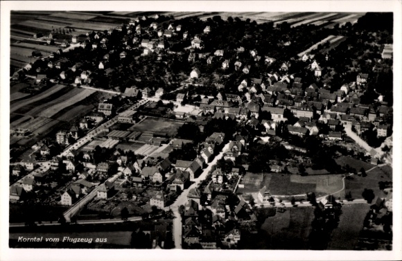 Postcard Korntal Münchingen in Strohgäu, aerial photograph