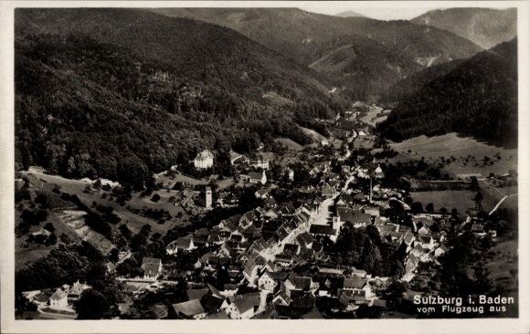 KP Sulzburg w Markgräflerland Kąpać Schwarzwald, zdjęcie lotnicze