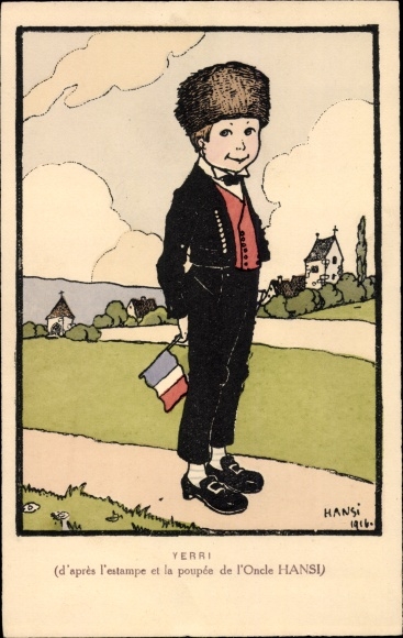 Artist PC Hansi, Jean Jacques Waltz, Yerri, boy in Alsatian folk costume