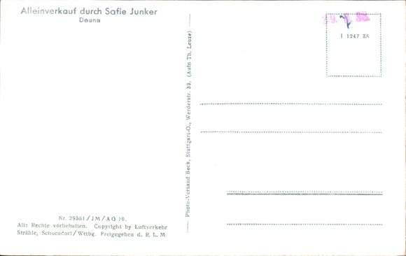 Postcard Deuna Niederorschel in Eichsfeld Thuringia