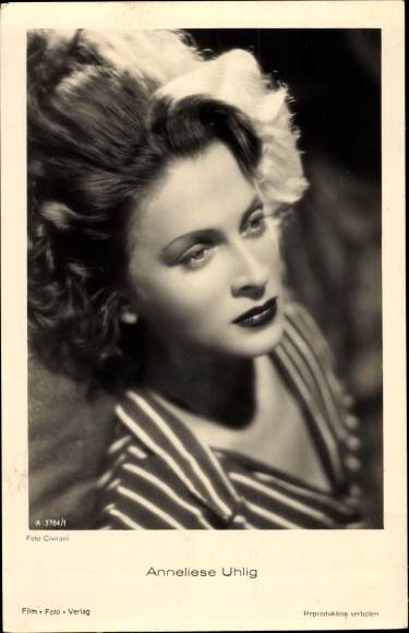 Postcard Actress Anneliese Uhlig, Portrait, Film Photo Verlag