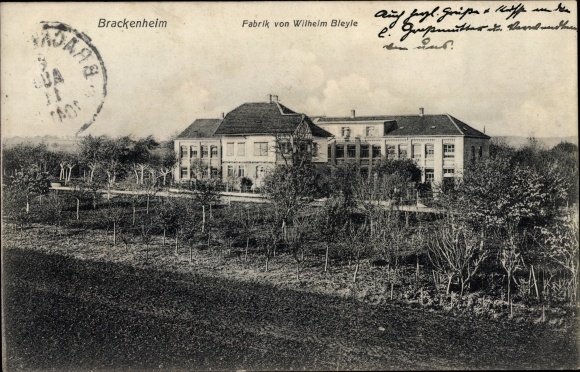 Postcard Brackenheim an der Zaber Württemberg, factory of Wilhelm Bleyle