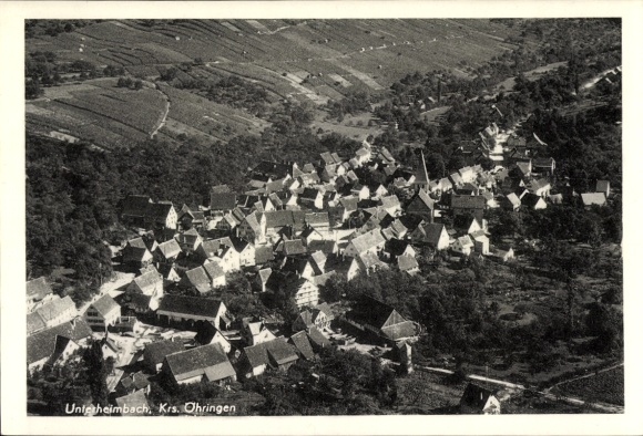 Postcard Unterheimbach Bretzfeld in Württemberg, aerial photograph
