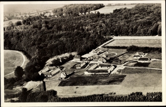 KP Odense Dania, widok z lotu ptaka na Odense, Fynske Landsby, Dania, architektura wiejska