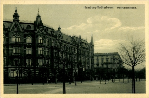 Postcard Hamburg Eimsbüttel Rotherbaum, Moorweidenstraße
